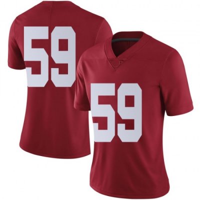 NCAA Women's Alabama Crimson Tide #59 Bennett Whisenhunt Stitched College Nike Authentic No Name Crimson Football Jersey YJ17A78TJ